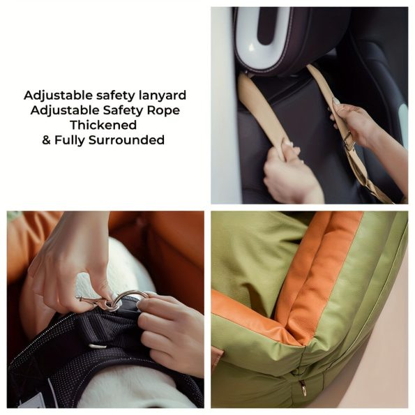 Portable Car Kennel With Scratch Guard Leather, Easy To Remove And Wash To Ensure The Safety And Comfort Of Small And Medium-sized Dogs. Out And About Traveling Portable Bag, Pet Seat Bag.