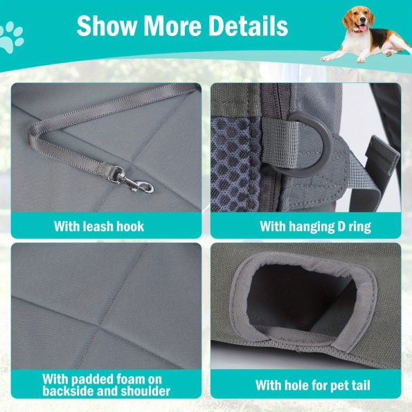 Small to Large Dogs Comfort-Fit Breathable Polyester Dog Carrier Backpack – Zip Closure, Front-Facing Pet Travel Bag