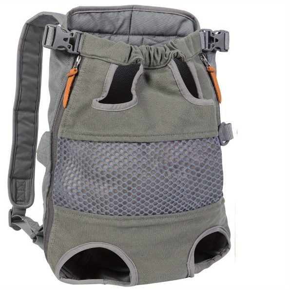 Small to Large Dogs Comfort-Fit Breathable Polyester Dog Carrier Backpack – Zip Closure, Front-Facing Pet Travel Bag