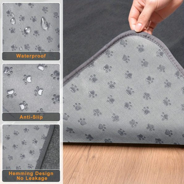 2 Packs Extra Large Reusable Dog Mat for Pet, Non-Slip Washable Pee Pads for Dogs, Fast Absorbent Pet Whelping Pads, Puppy Playpen Mat for Incontinence, Housebreak, Crate, 72′′x72′′