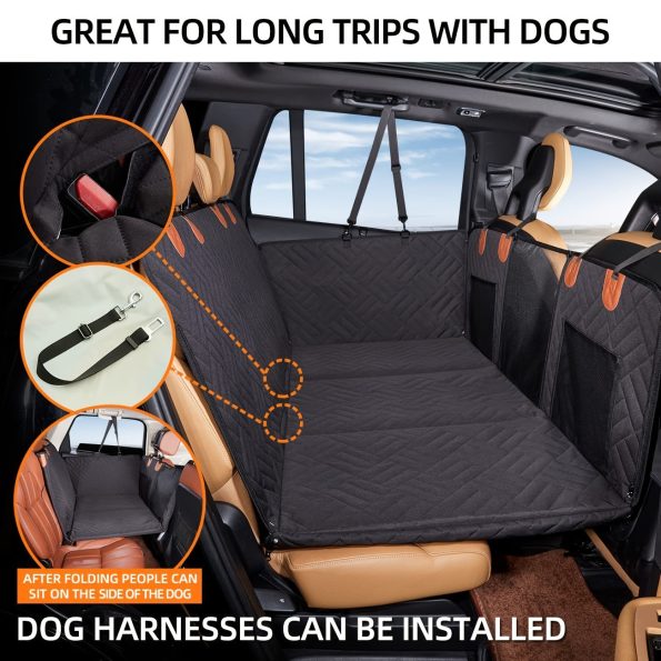 [Load-bearing Car Pet Mat] Load-bearing Car Pet Mat – Dog Travel Hammock Rear Seat Cushion Hard Board Car Dog Bed