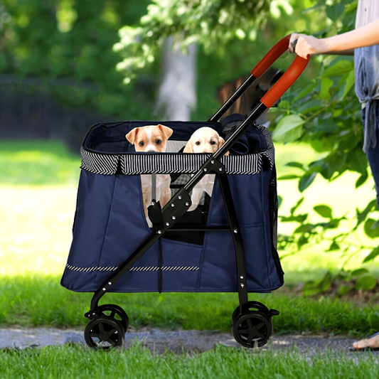 Dog Stroller Large Cat Pet Carriers Bag Travel 4 Wheels Folding Cage Pet Dog Stroller Jogger Cage Small Medium Cats Carrier