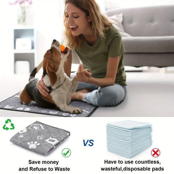 [Reusable Non-Slip Training Pad] Ownpets Washable Pee Pads For Dogs, 4 Packs Dog Pee Pads, Washable, Reusable And Non-Slip Pee Pads Training Pad For Whelping, Training, Potty And Playpen Mat, 17.8′′x23.6′′