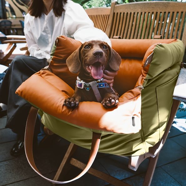 Portable Car Kennel With Scratch Guard Leather, Easy To Remove And Wash To Ensure The Safety And Comfort Of Small And Medium-sized Dogs. Out And About Traveling Portable Bag, Pet Seat Bag.