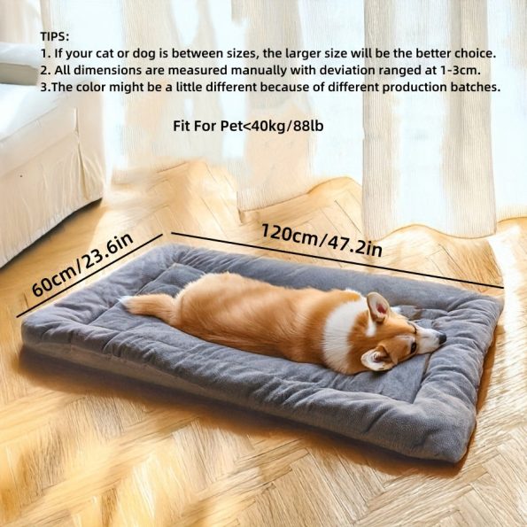 [Cozy Pet Bed] Reversible, Cozy Plush Pet Bed Mat for Cats & Dogs | All-Season, Dual-Sided Comfort, Polyester Fill, Ideal for Small to Large Pets, Durable, Quilted Pet Mat