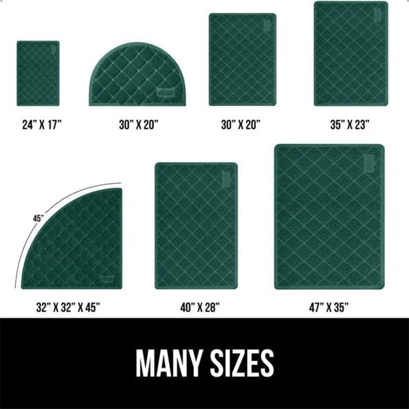 1Pc Cat Litter Box Mat, 35×23, Water Resistant Kitty Litter Trapping Mat, Textured Backing, Easy to Clean, Less Waste and Clean Floors, Kitten Supplies for Indoor Cats, Soft on Paws, Green