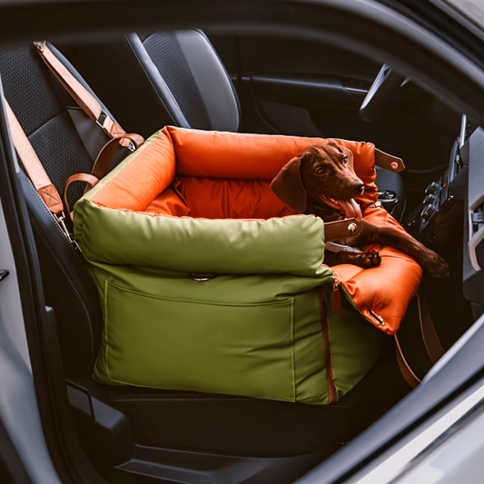 Portable Car Kennel With Scratch Guard Leather, Easy To Remove And Wash To Ensure The Safety And Comfort Of Small And Medium-sized Dogs. Out And About Traveling Portable Bag, Pet Seat Bag.
