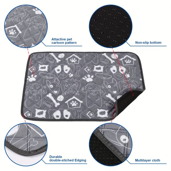 [Reusable Non-Slip Training Pad] Ownpets Washable Pee Pads For Dogs, 4 Packs Dog Pee Pads, Washable, Reusable And Non-Slip Pee Pads Training Pad For Whelping, Training, Potty And Playpen Mat, 17.8′′x23.6′′