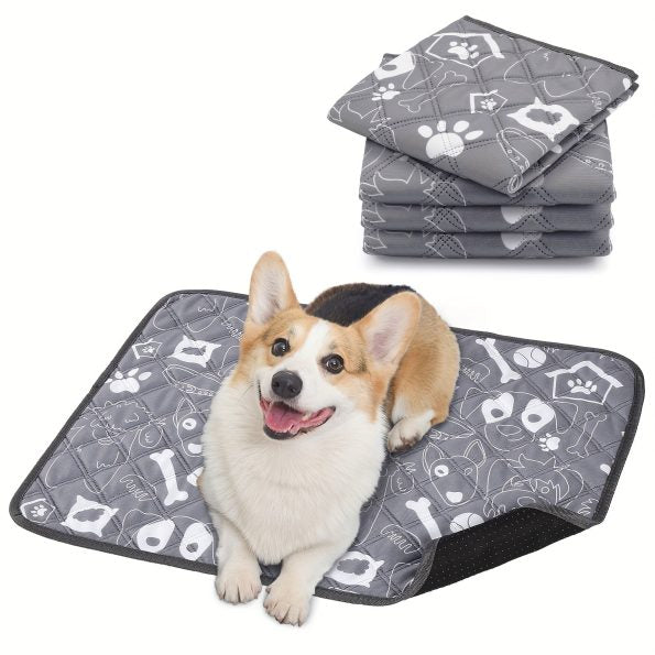 [Reusable Non-Slip Training Pad] Ownpets Washable Pee Pads For Dogs, 4 Packs Dog Pee Pads, Washable, Reusable And Non-Slip Pee Pads Training Pad For Whelping, Training, Potty And Playpen Mat, 17.8′′x23.6′′