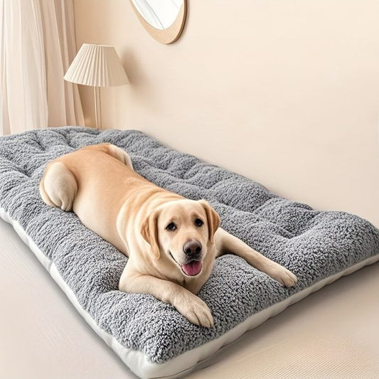 [Cozy Pet Bed] Reversible, Cozy Plush Pet Bed Mat for Cats & Dogs | All-Season, Dual-Sided Comfort, Polyester Fill, Ideal for Small to Large Pets, Durable, Quilted Pet Mat