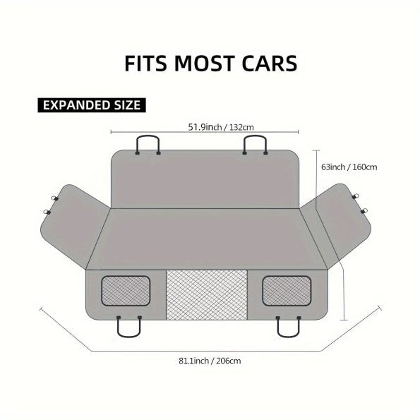 [Load-bearing Car Pet Mat] Load-bearing Car Pet Mat – Dog Travel Hammock Rear Seat Cushion Hard Board Car Dog Bed